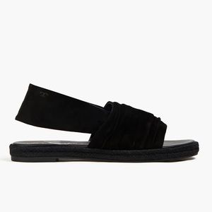 Tory Burch Gathered Suede Sandals